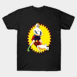 Wrestling match - Lucien Bagarre vs Jaguar Seventies T-Shirt